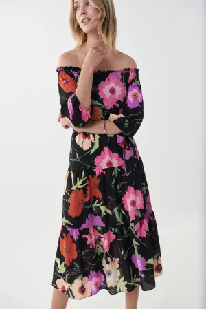 Women's Joseph Ribkoff | Botanique Floral Dress | Black Multi