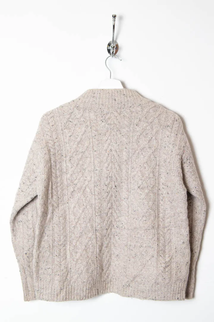 Women's Knitted Merino Wool 1/4 Zip Jumper (M)