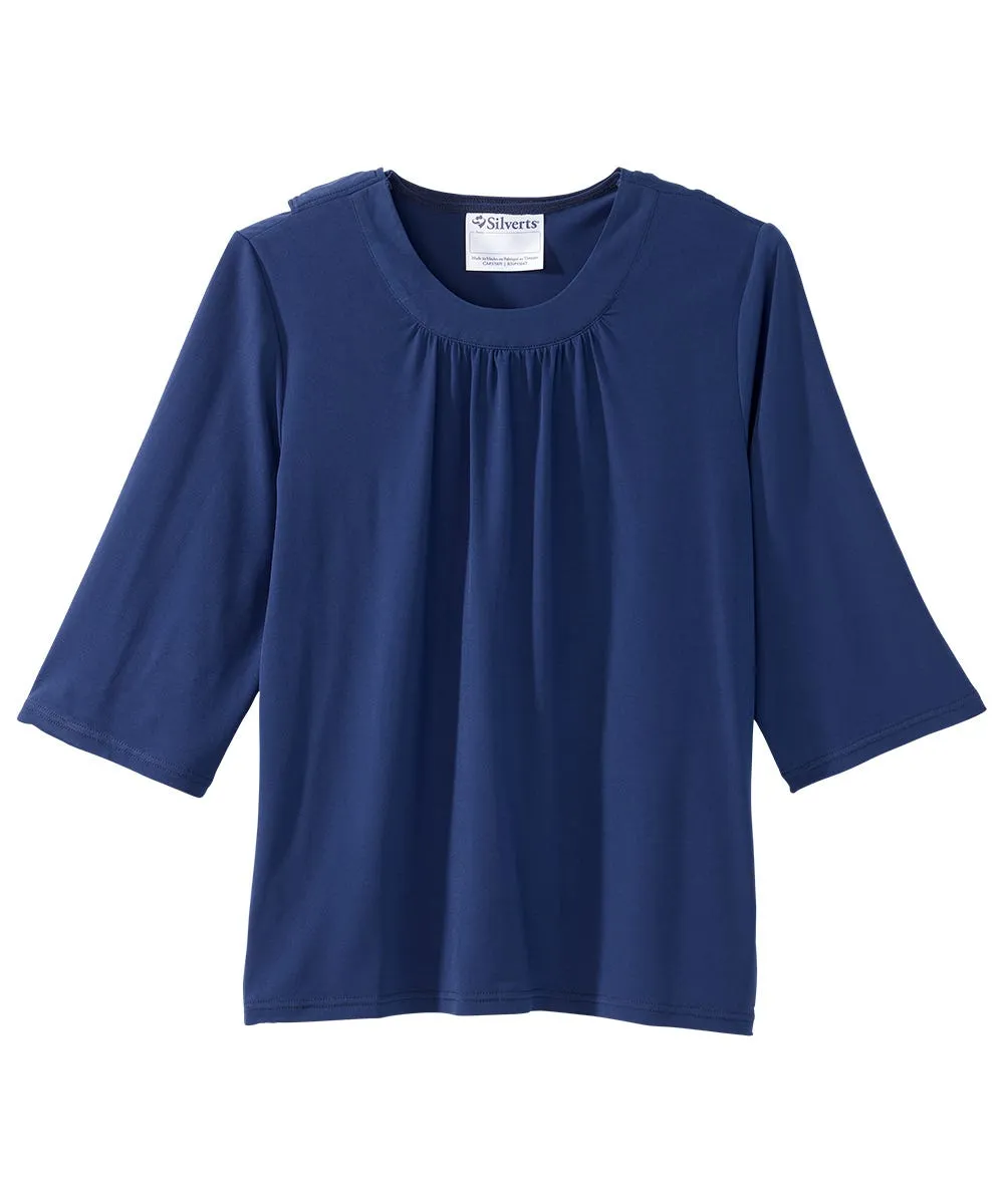 Women's Open Back Shirred Top