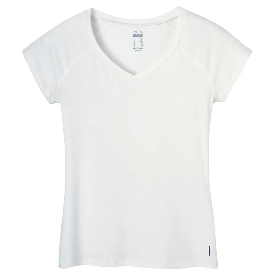 Women's V-Neck Fitness T-Shirt 500 - Ice