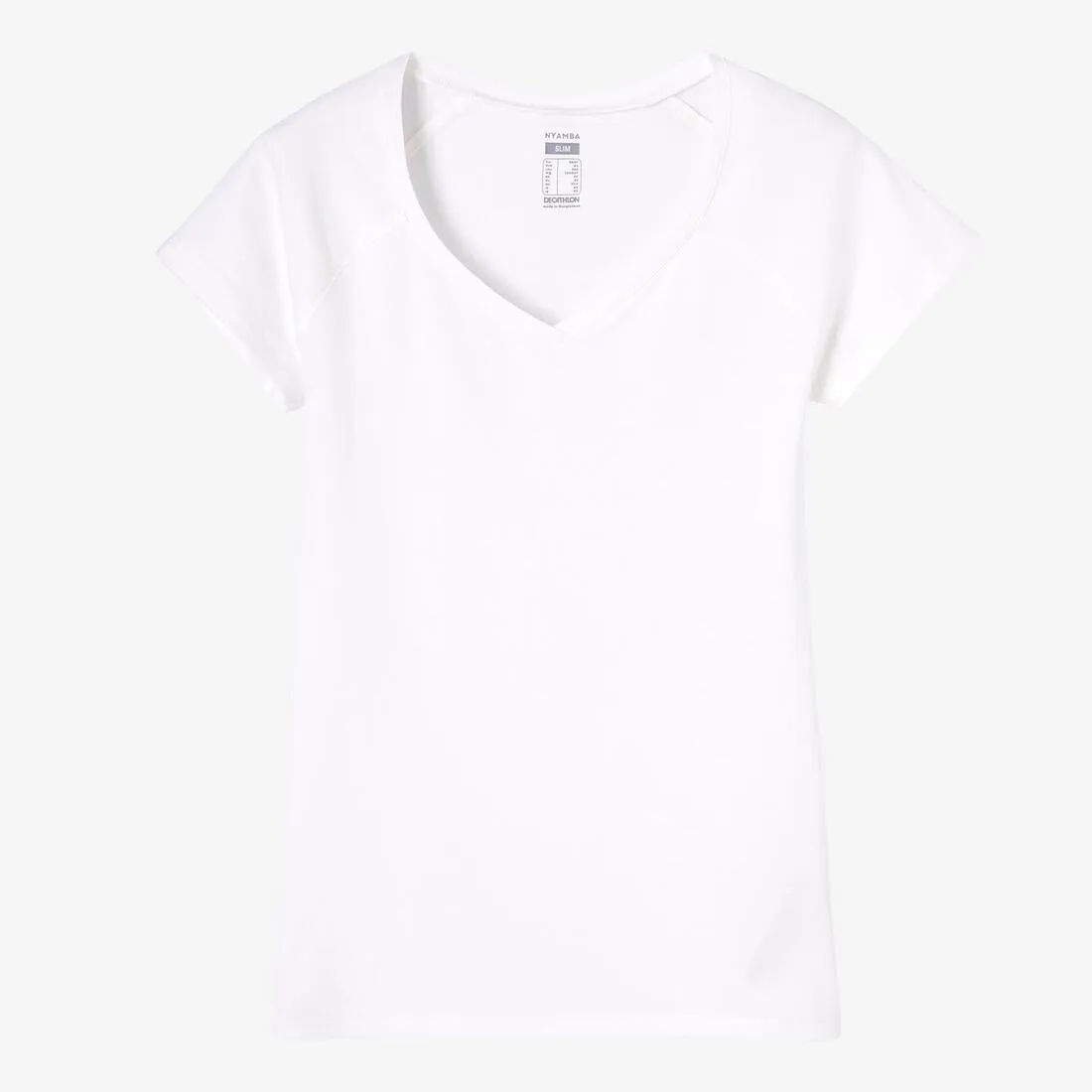Women's V-Neck Fitness T-Shirt 500 - Ice