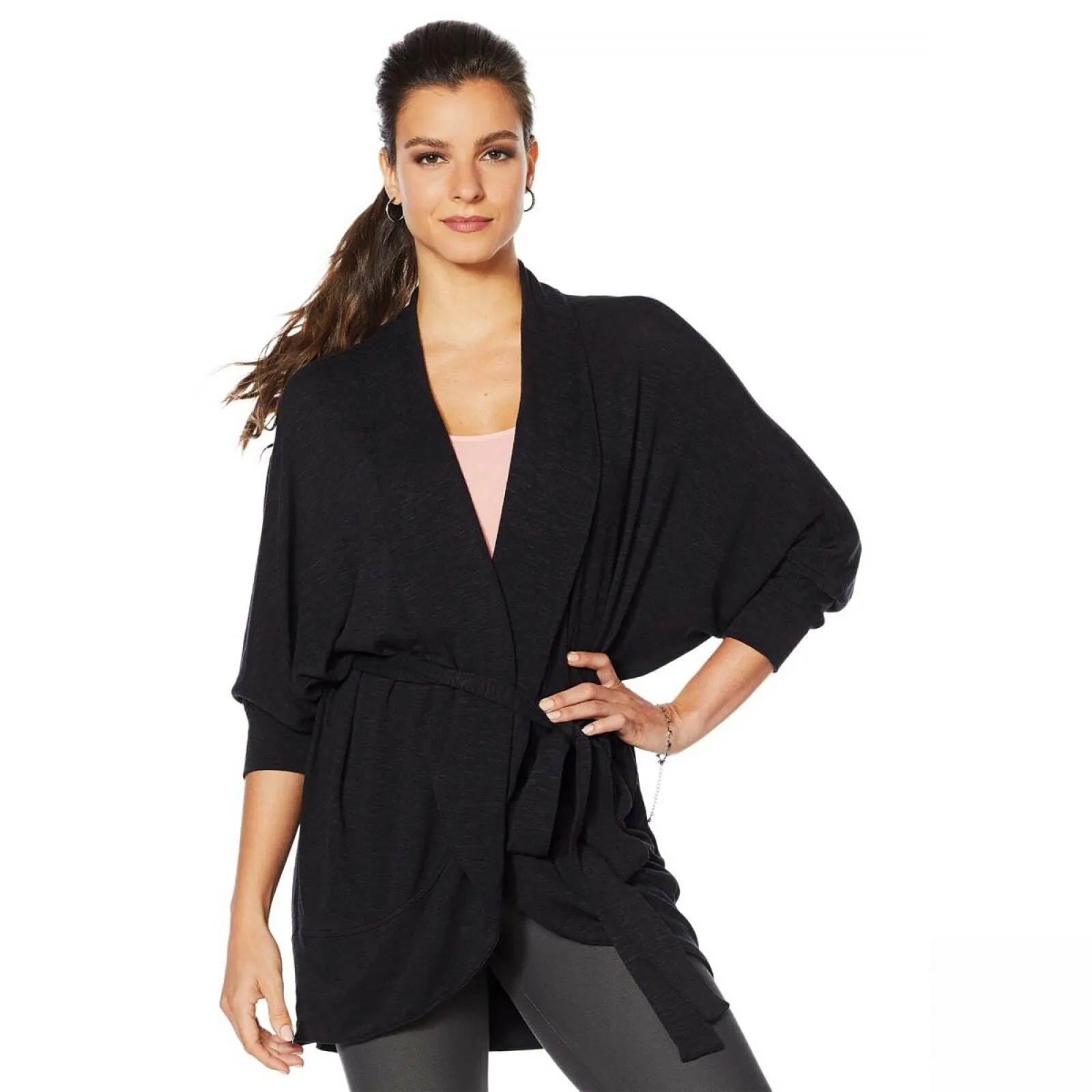 Yummie Women's Cocoon Wrap Jacket With Self Belt