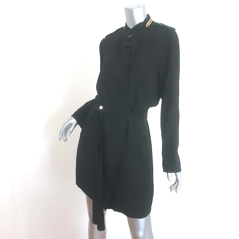 Zadig & Voltaire Deluxe Maiva Belted Jacket Black Stretch Crepe Size Medium